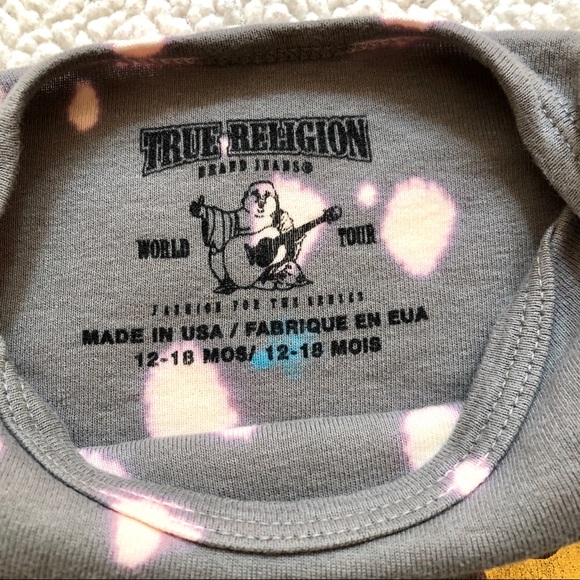 True Religion Baby Splatter Paint Onesie 12 - 18 M - Picture 4 of 6
